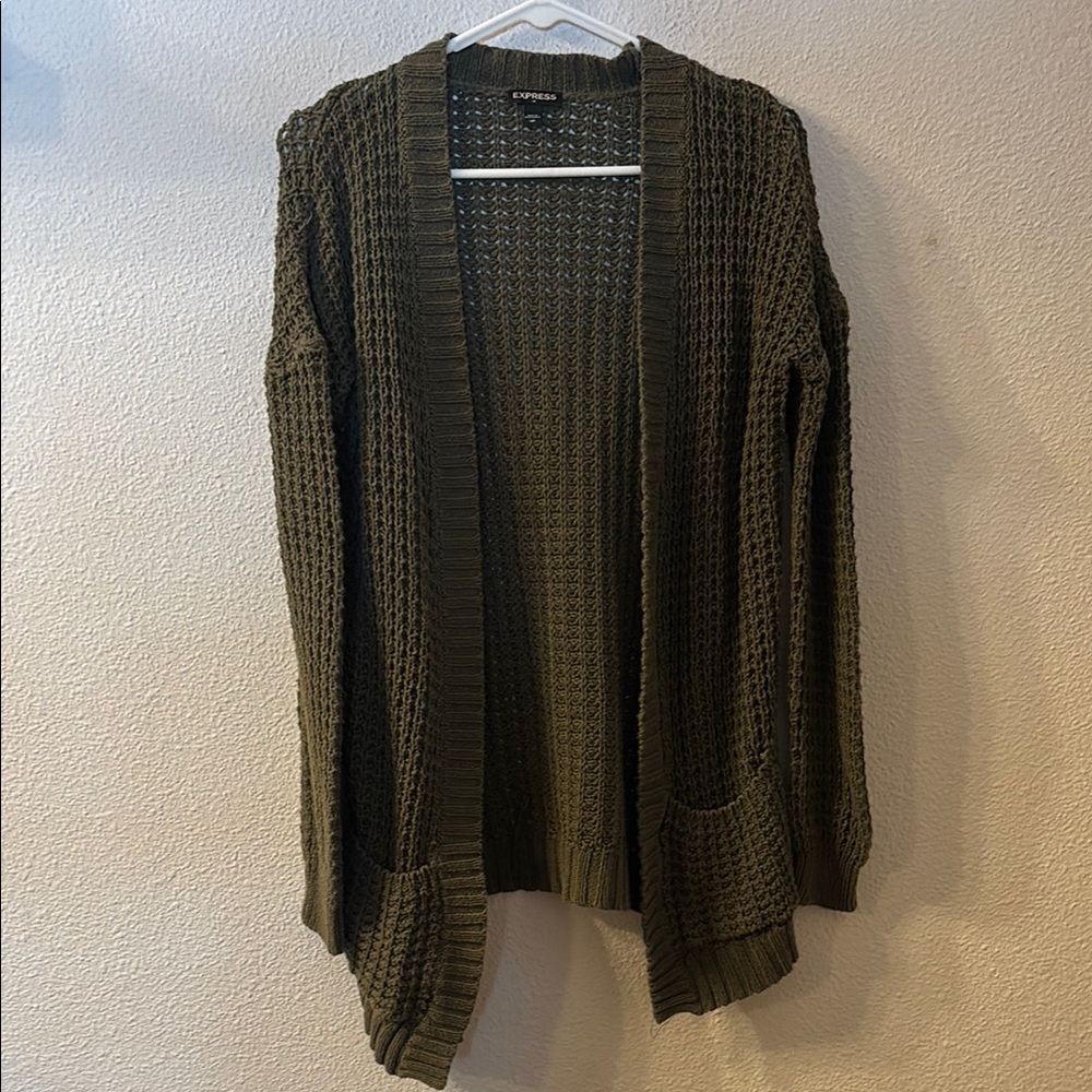 Express Olive Green Women's Sweater